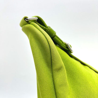 Prada Shoulder Bag Embossed Logo Triangle 2vy007 Canvas Green