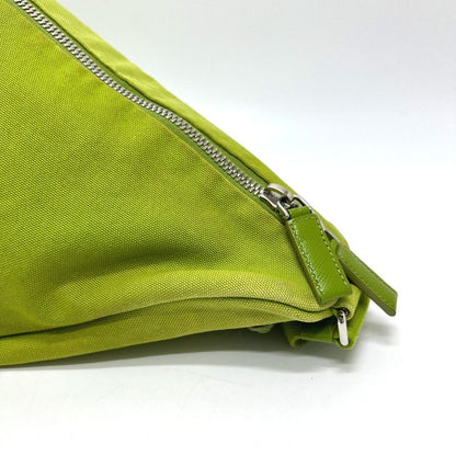Prada Shoulder Bag Embossed Logo Triangle 2vy007 Canvas Green