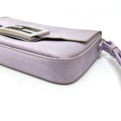 Fendi Shoulder Bag Baguette Smart Phone Pouch 7as142 Satin Purple