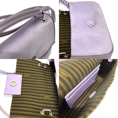 Fendi Shoulder Bag Baguette Smart Phone Pouch 7as142 Satin Purple