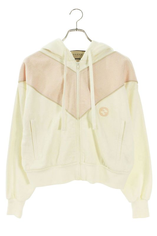 Gucci 773744 Xjf8u Cropped Zip Up Hoodie Women's XS