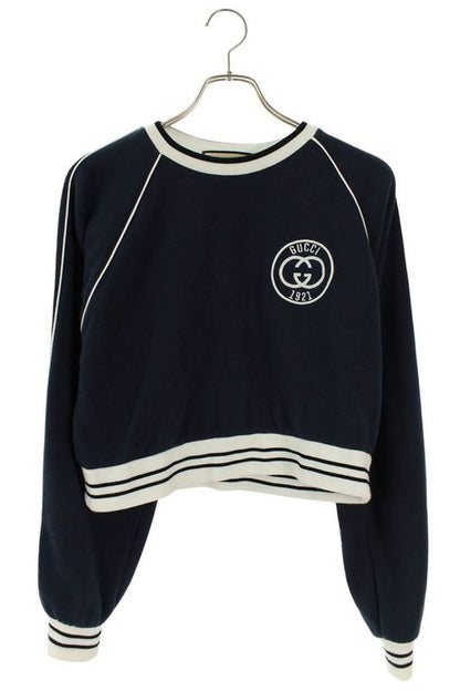 Gucci 756600 Xjfv7 Cropped Logo Embroidered Sweatshirt Women's XS