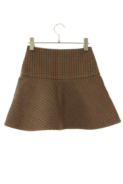 Celine 2j677064v Staggered Emblem Button Skirt Women's 36