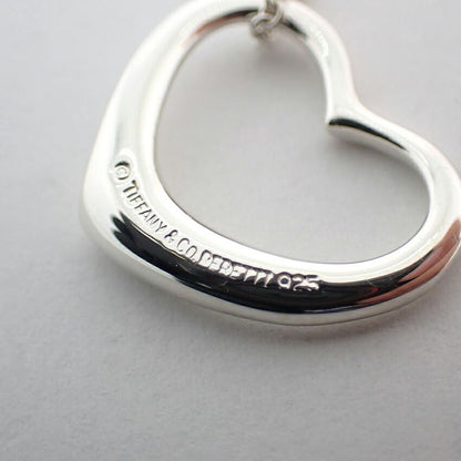 Tiffany & Co 925 Open Heart Pendant Necklace J97-4