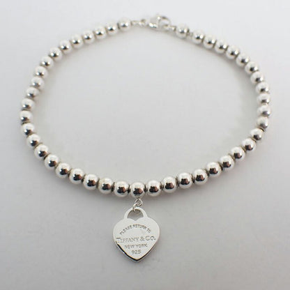 Tiffany & Co 925 Heart Tag Bracelet J97-5