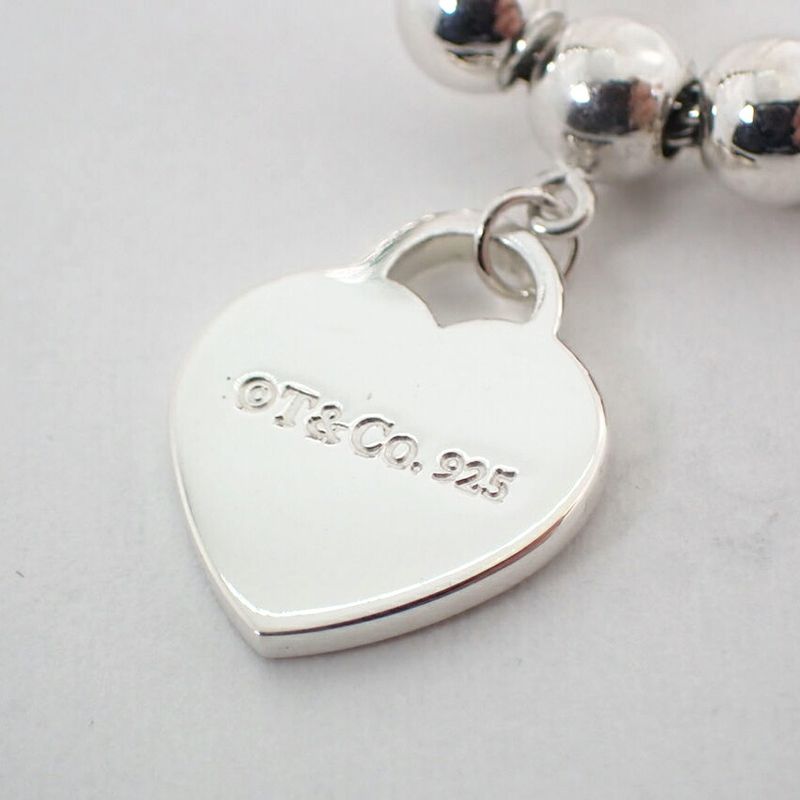 Tiffany & Co 925 Heart Tag Bracelet J97-5