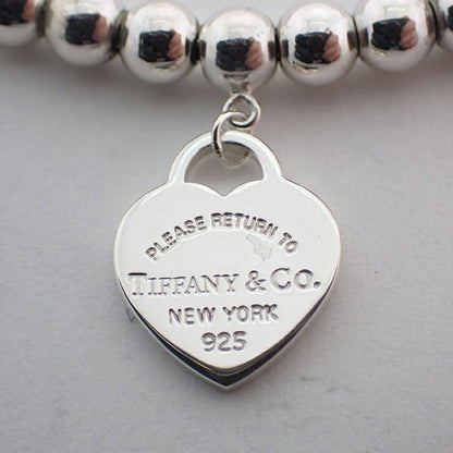 Tiffany & Co 925 Heart Tag Bracelet J97-5