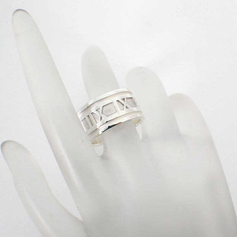 Tiffany & Co 925 Atlas Wide Ring #19 J97-6