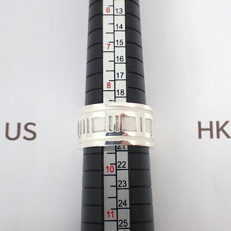 Tiffany & Co 925 Atlas Wide Ring #19 J97-6