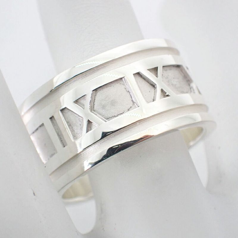 Tiffany & Co 925 Atlas Wide Ring #19 J97-6