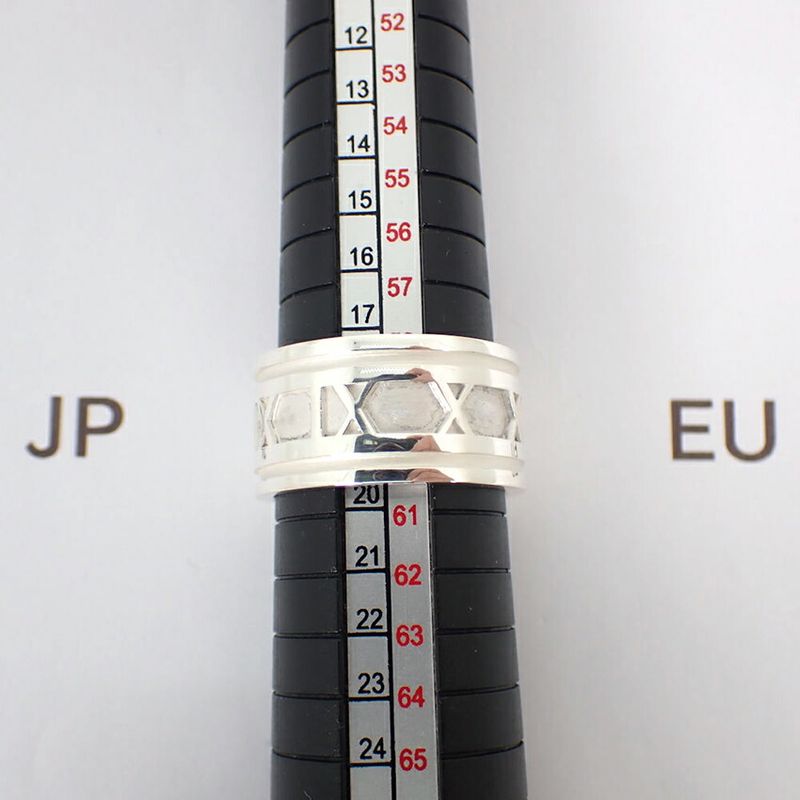 Tiffany & Co 925 Atlas Wide Ring #19 J97-6