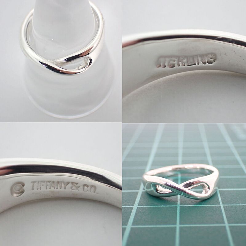 Tiffany & Co 925 Infinity Ring #12.5 J97-8