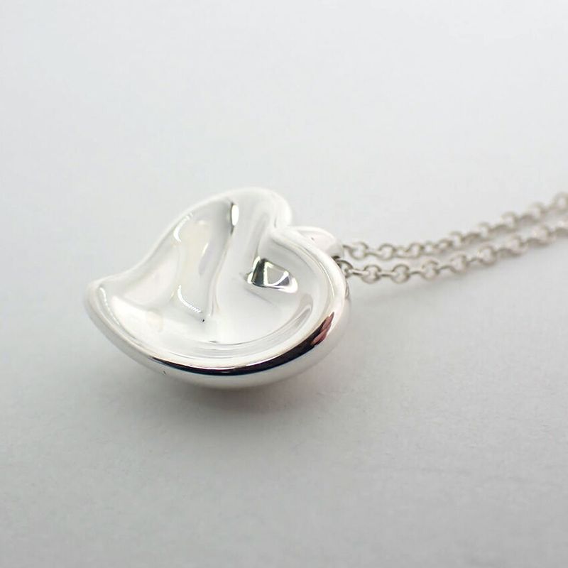 Tiffany & Co 925 Full Heart Pendant Necklace J97-2