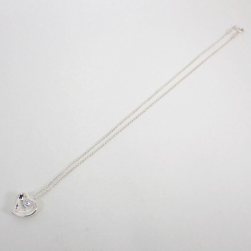 Tiffany & Co 925 Full Heart Pendant Necklace J97-2