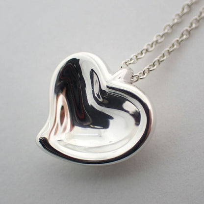 Tiffany & Co 925 Full Heart Pendant Necklace J97-2
