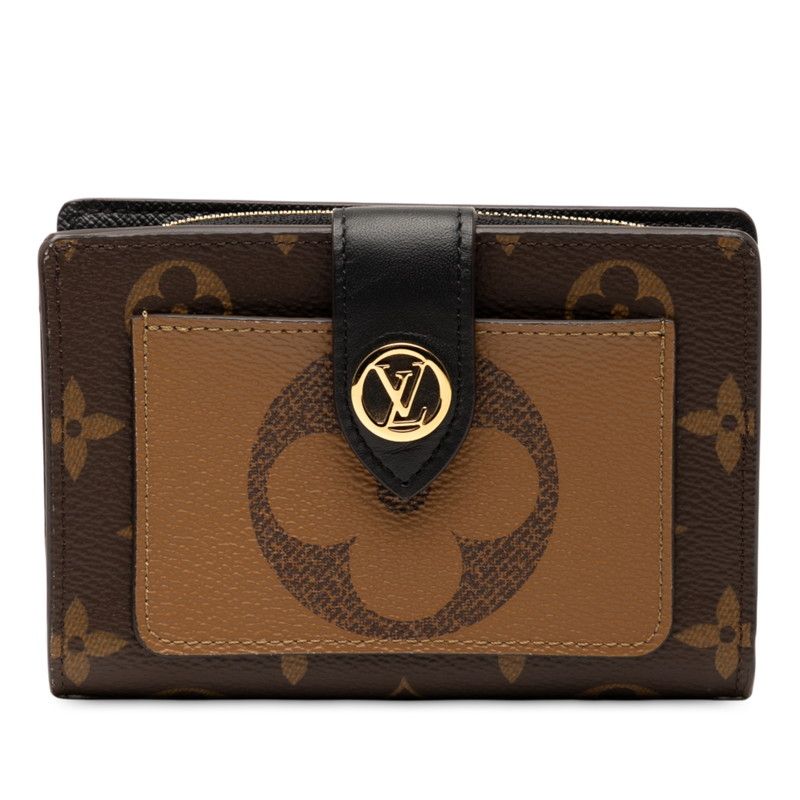 Louis Vuitton Monogram Giant Reverse Portefeuille Juliette M69432 Marron Gold