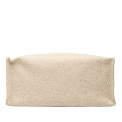 Gucci Logo Print Mini Tote Shoulder Bag 2way 772144 Beige Green Canvas Leather