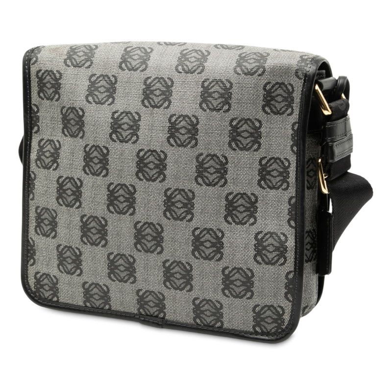 Loewe Anagram Crossbody Shoulder Bag Grey Black PVC Canvas Women's Loewe