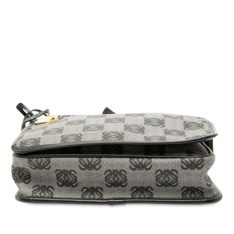 Loewe Anagram Crossbody Shoulder Bag Grey Black PVC Canvas Women's Loewe