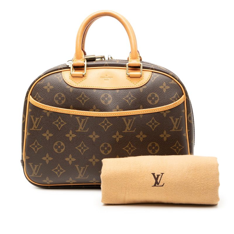 Louis Vuitton Monogram Trouville M42228 Brown PVC Leather Women Louis Vuitton