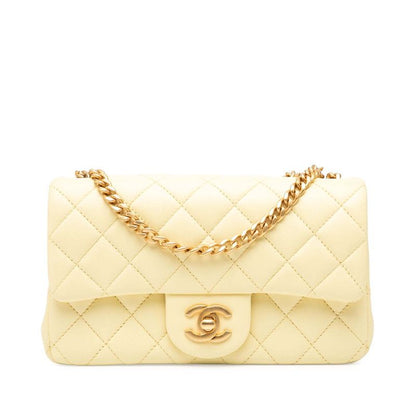 Chanel Mini Matelasse 20 Chain Shoulder Bag A69900 Yellow Gold Hardware