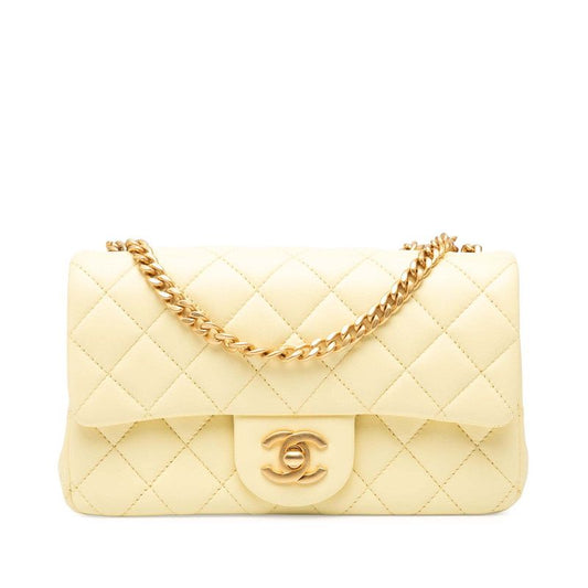 Chanel Mini Matelasse 20 Chain Shoulder Bag A69900 Yellow Gold Hardware