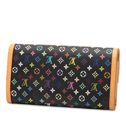 Louis Vuitton Monogram Multicolor Porte Trsor International M92658 Brown PVC