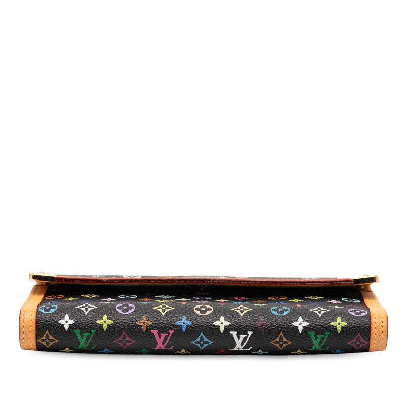 Louis Vuitton Monogram Multicolor Porte Trsor International M92658 Brown PVC
