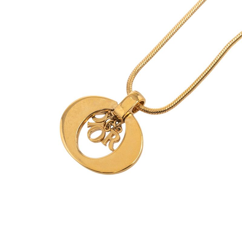 Dior Pendant Necklace Gold Plated Ladies Dior