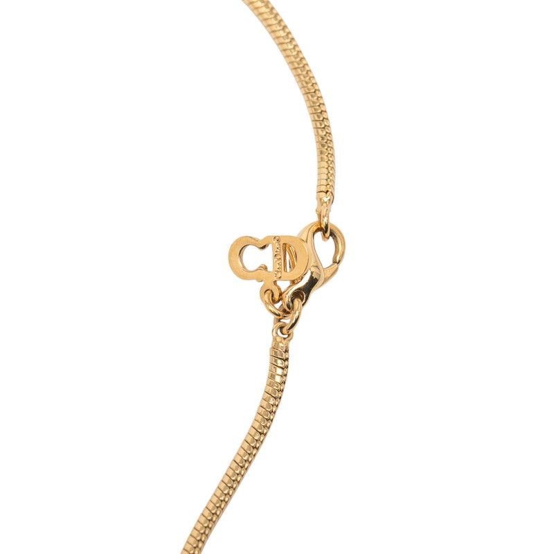 Dior Pendant Necklace Gold Plated Ladies Dior