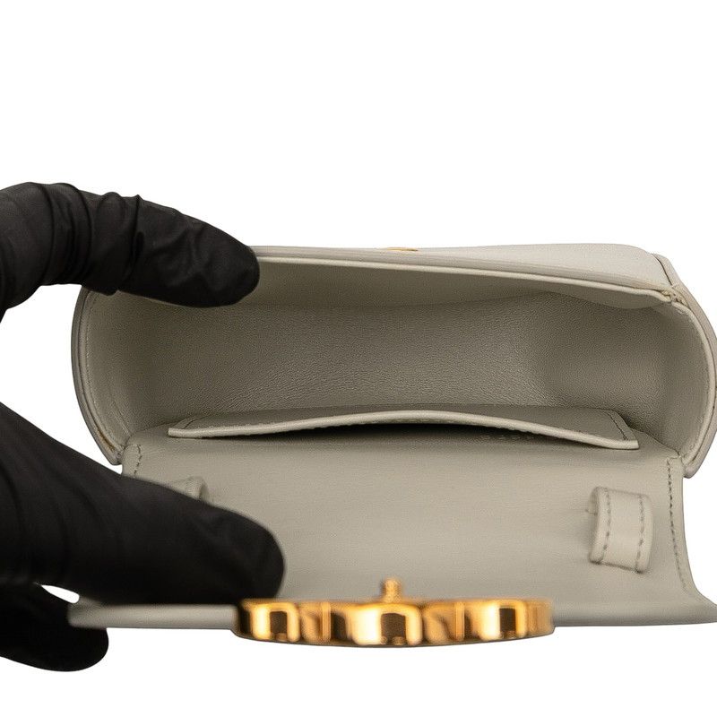 Celine Triomphe Mini Claude Gray Leather Women's Celine