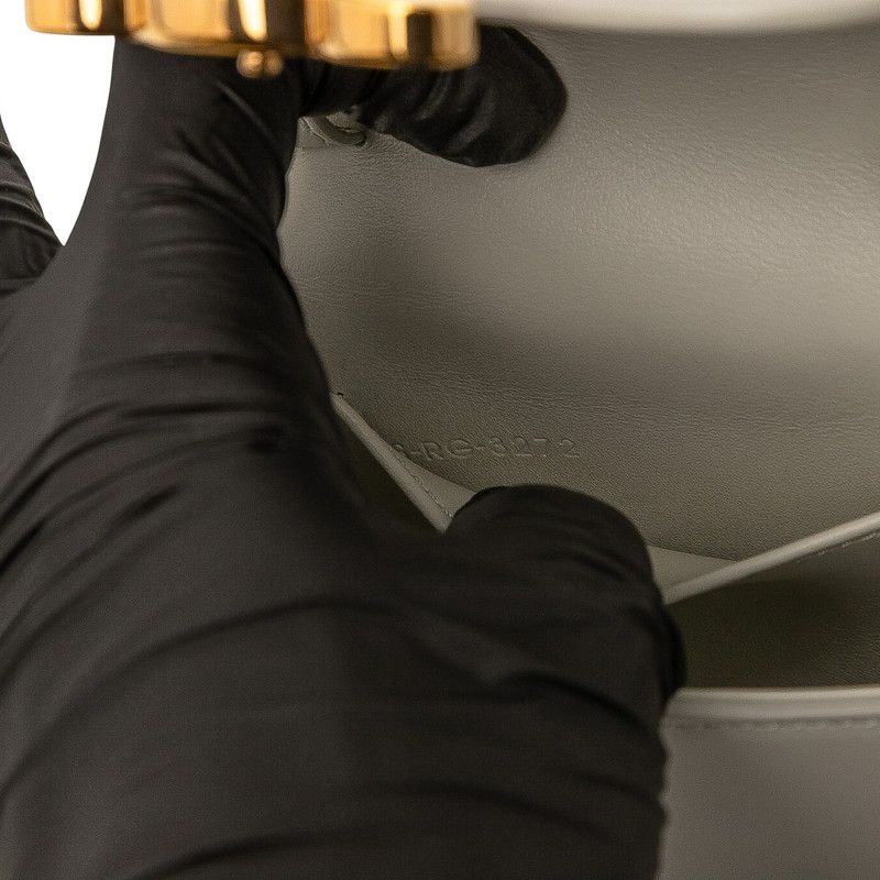 Celine Triomphe Mini Claude Gray Leather Women's Celine