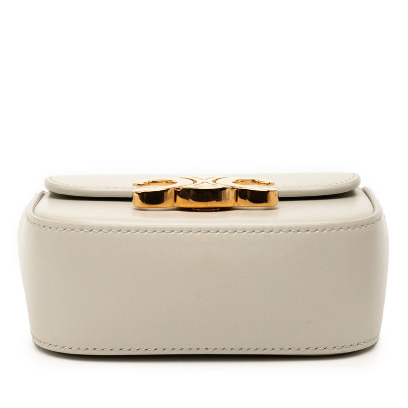 Celine Triomphe Mini Claude Gray Leather Women's Celine