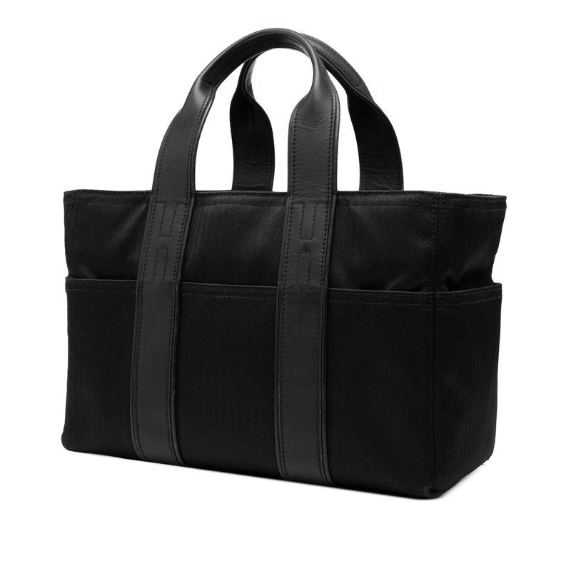 Hermes Acapulco PM Handbag Tote Bag Black Twirl Chevron Leather Women Hermes