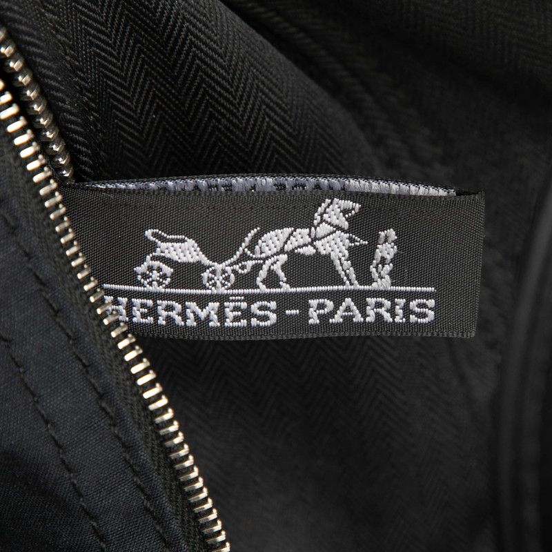 Hermes Acapulco PM Handbag Tote Bag Black Twirl Chevron Leather Women Hermes