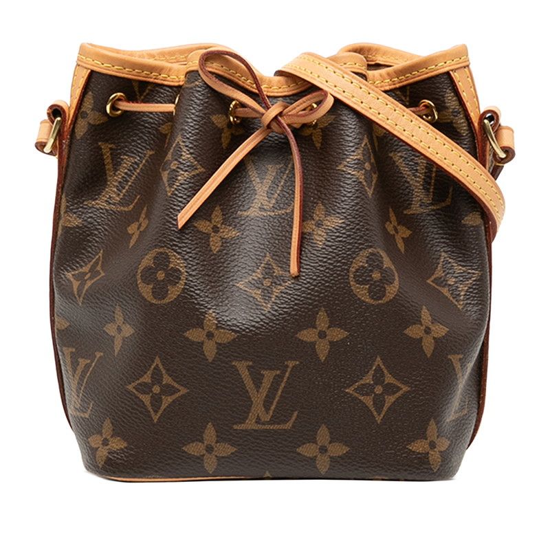 Louis Vuitton Monogram Nanonoe M41346 Brown PVC Leather Women Louis Vuitton
