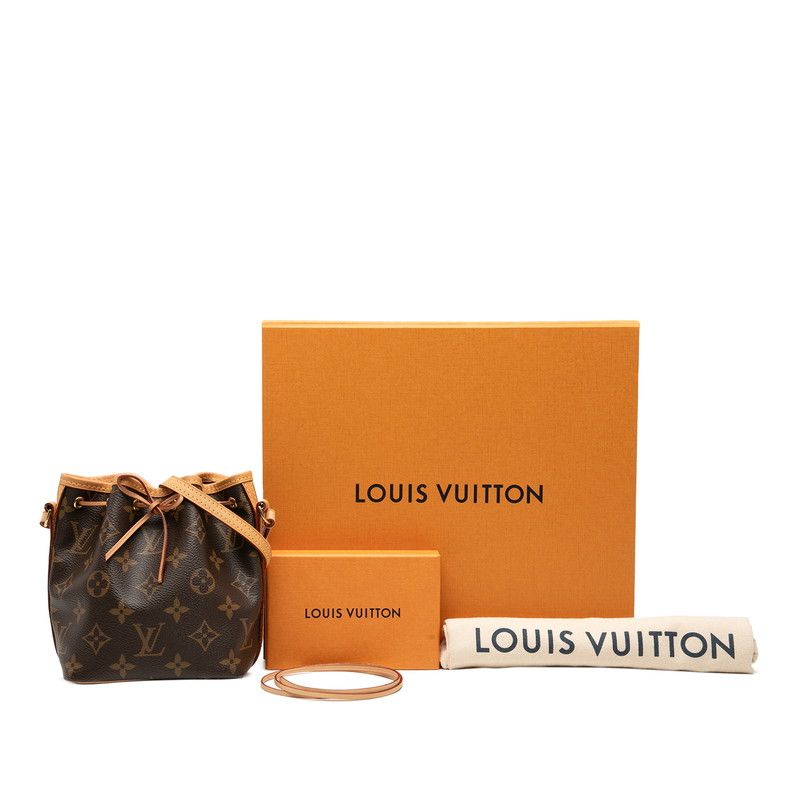 Louis Vuitton Monogram Nanonoe M41346 Brown PVC Leather Women Louis Vuitton