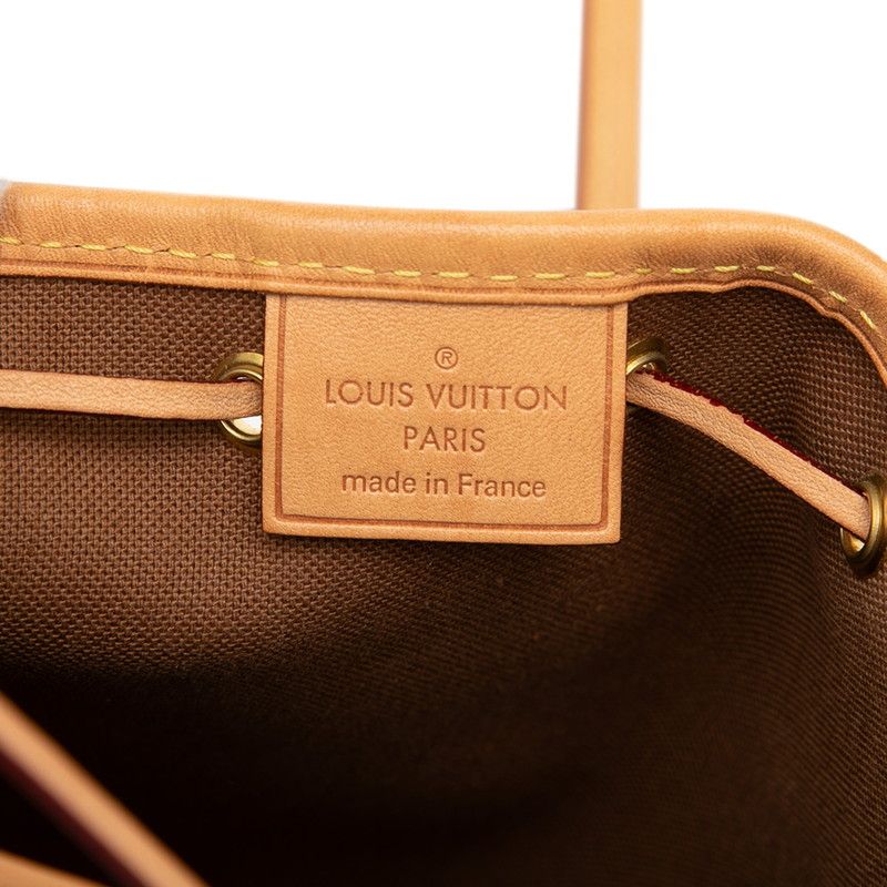 Louis Vuitton Monogram Nanonoe M41346 Brown PVC Leather Women Louis Vuitton