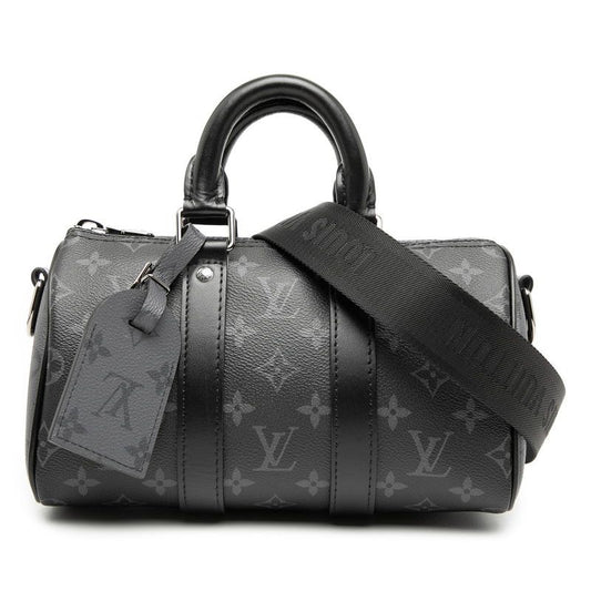 Louis Vuitton Monogram Eclipse Reverse Keepall Bandoliere 25 Handbag Shoulder