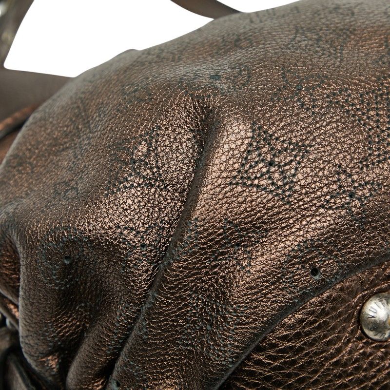 Louis Vuitton Monogram Mahina L M95766 Moldre Brown Leather Women Louis Vuitton