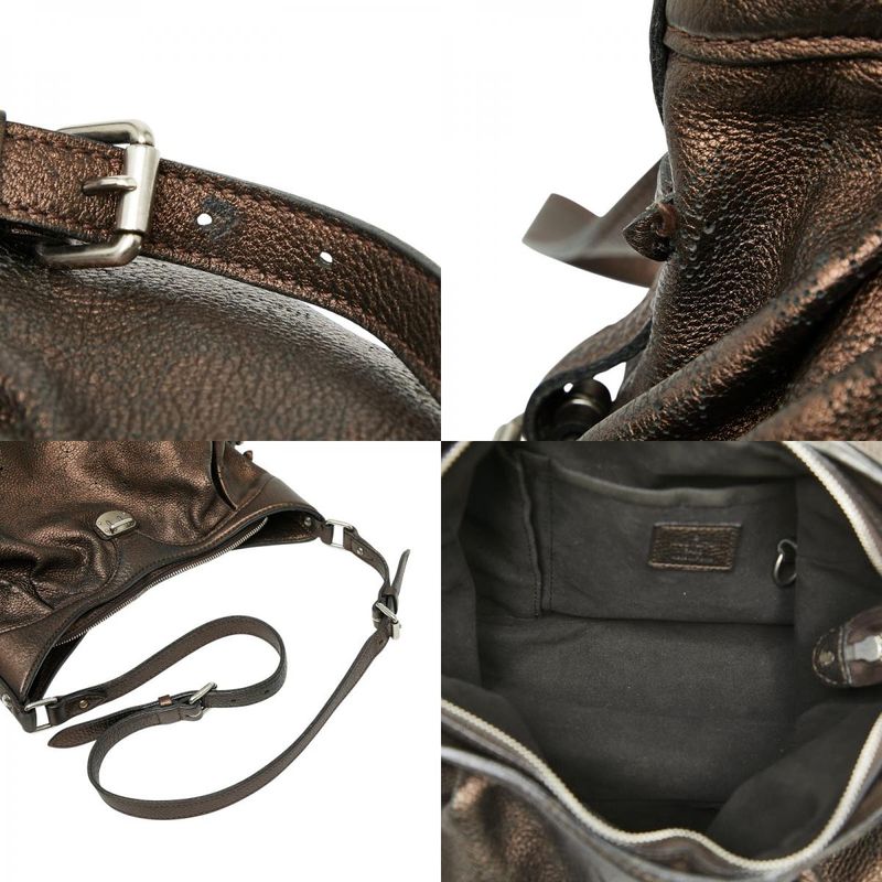 Louis Vuitton Monogram Mahina L M95766 Moldre Brown Leather Women Louis Vuitton