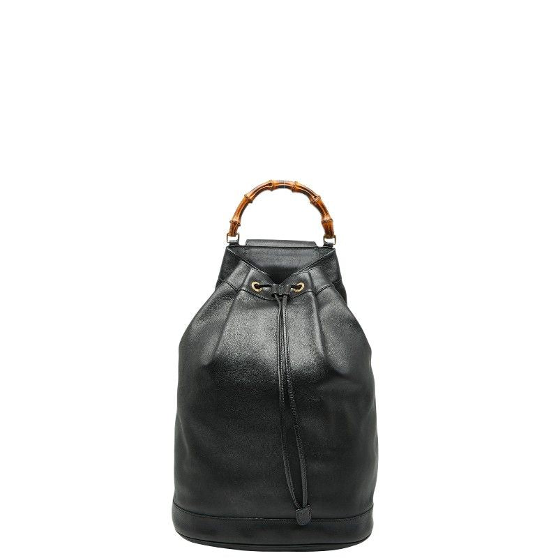 Gucci Bamboo Body Bag Shoulder Bag 003 2113 0037 Black Leather Ladies Gucci