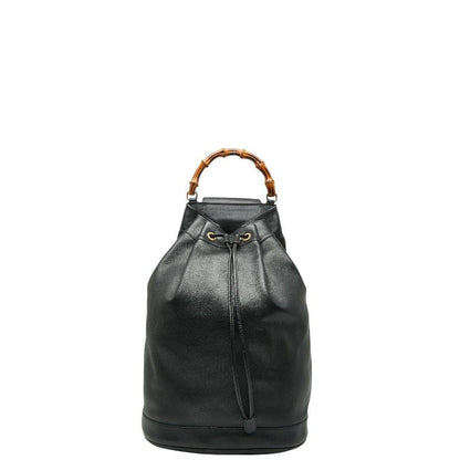 Gucci Bamboo Body Bag Shoulder Bag 003 2113 0037 Black Leather Ladies Gucci