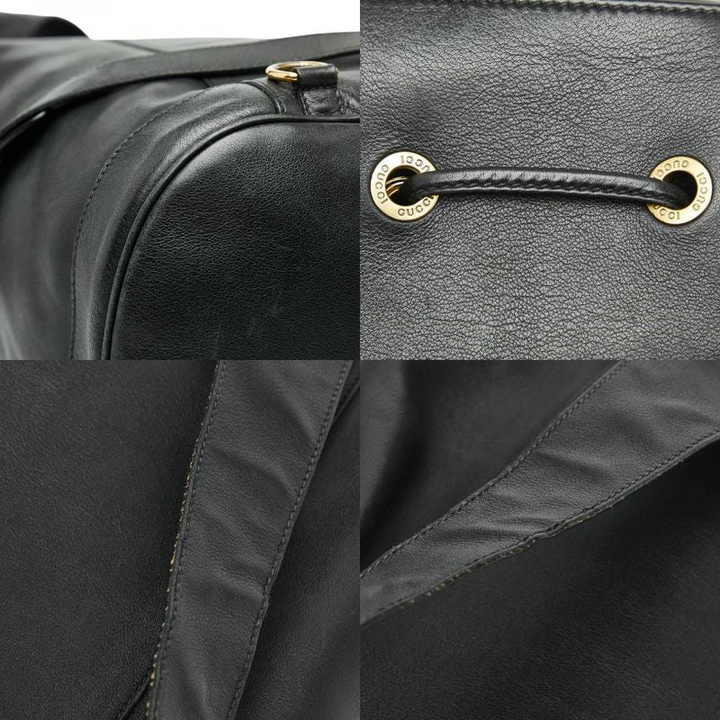 Gucci Bamboo Body Bag Shoulder Bag 003 2113 0037 Black Leather Ladies Gucci