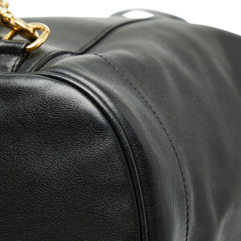 Gucci Bamboo Body Bag Shoulder Bag 003 2113 0037 Black Leather Ladies Gucci