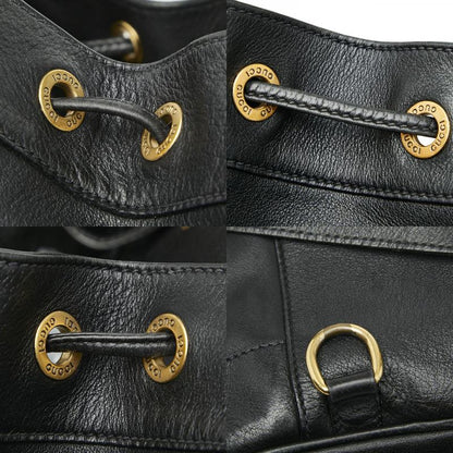 Gucci Bamboo Body Bag Shoulder Bag 003 2113 0037 Black Leather Ladies Gucci