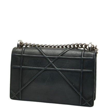 Dior Ama Chain Shoulder Bag Black Leather Women's Dior