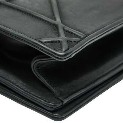 Dior Ama Chain Shoulder Bag Black Leather Women's Dior