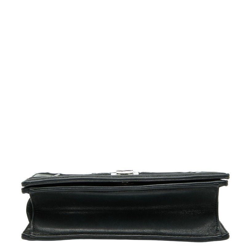 Dior Ama Chain Shoulder Bag Black Leather Women's Dior