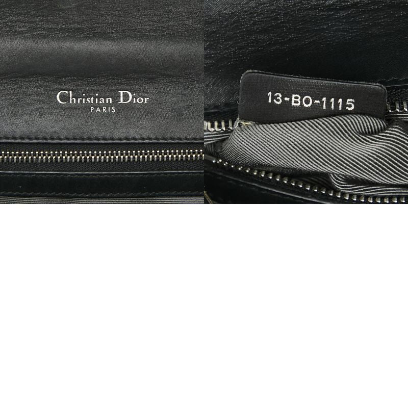 Dior Ama Chain Shoulder Bag Black Leather Women's Dior
